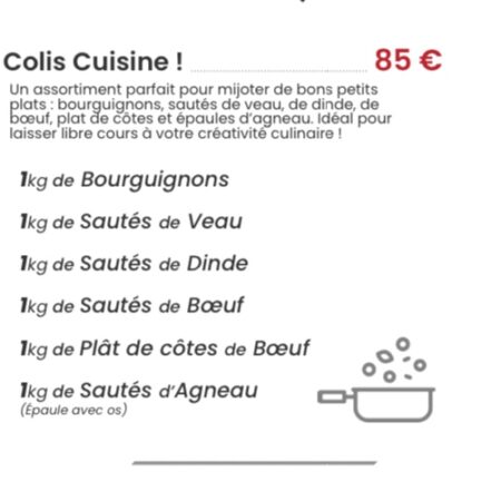 COLIS CUISINE