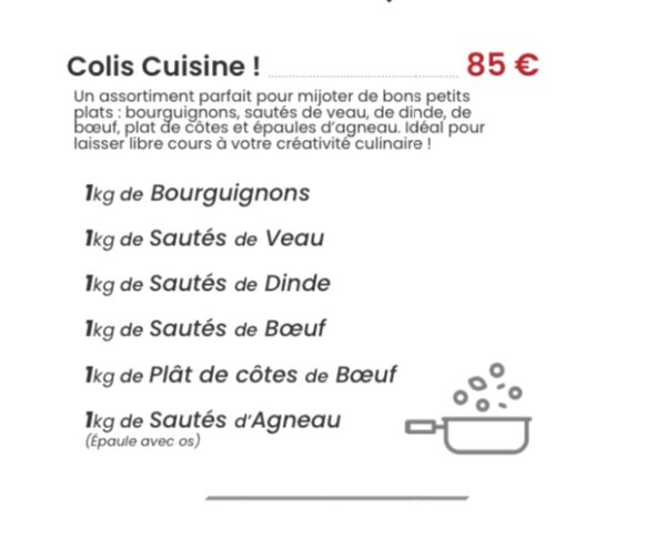 COLIS CUISINE